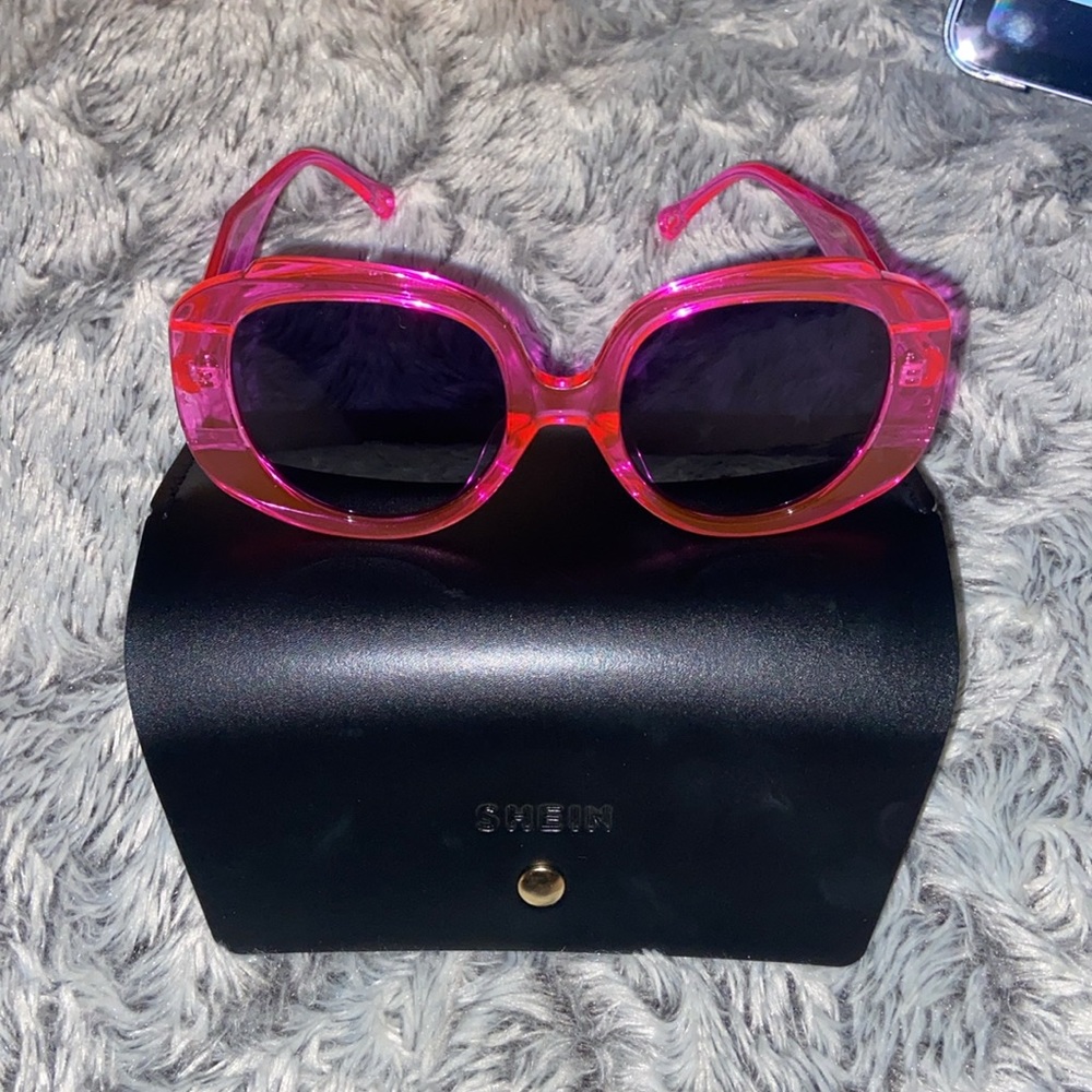Hot pink shades 🛍️ SHEIN with case
